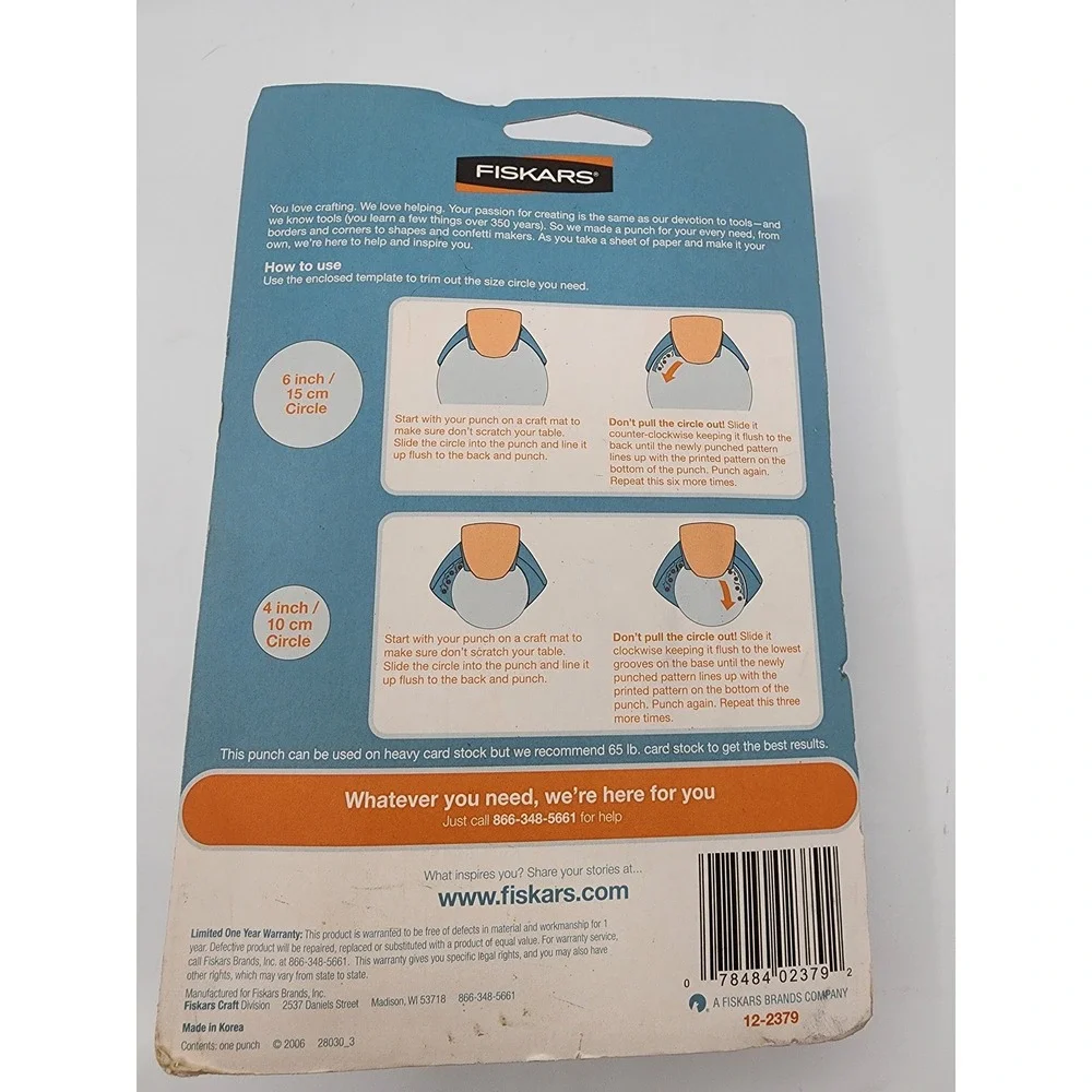 Fiskars Dancing Daisy Circle Border Punch Scrapbooking Paper Craft Tool 2006